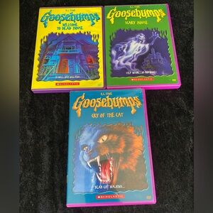 3 Goosebumps DVDs R L Stine Welcome to Dead house cry of the cat scary house